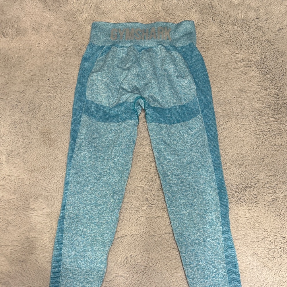 Gymshark Kids Aqua Blue Seamless Leggings